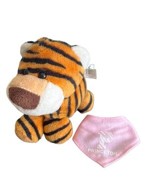 Mascot Factory Princeton Short Stack Tiger Stuffed Animal Beanie Plush 6.5 Inch